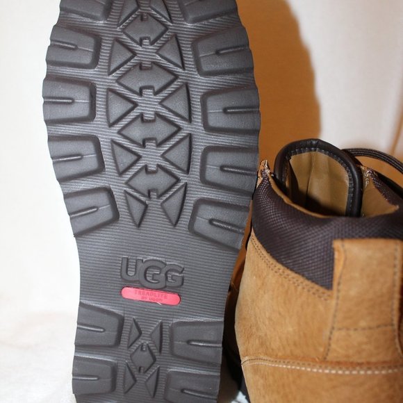 NIB‎ UGG MEN'S SETON WATERPROOF WINTER LEATHER SHEARLING BOOTS CHESTNUT - Picture 5 of 8